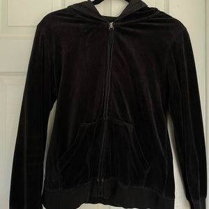 Velour zip up hoodie